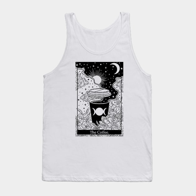 Tarot card the Coffee Tank Top by OccultOmaStore
